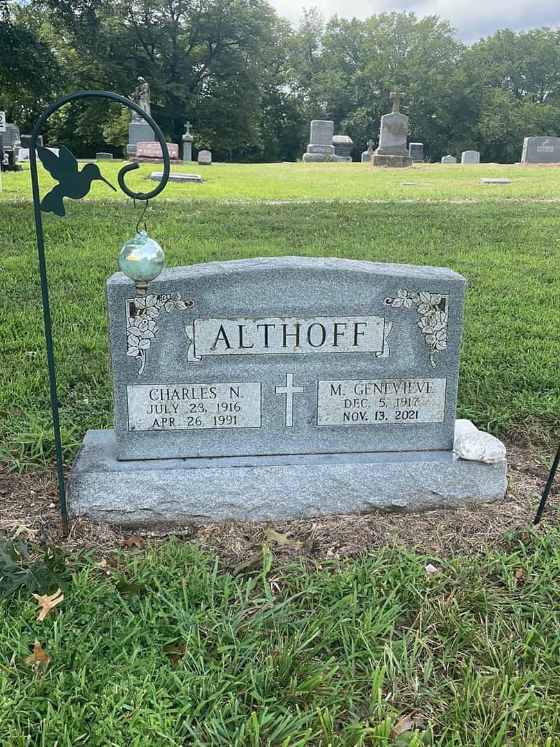 Charles N. Althoff's grave. Photo 1