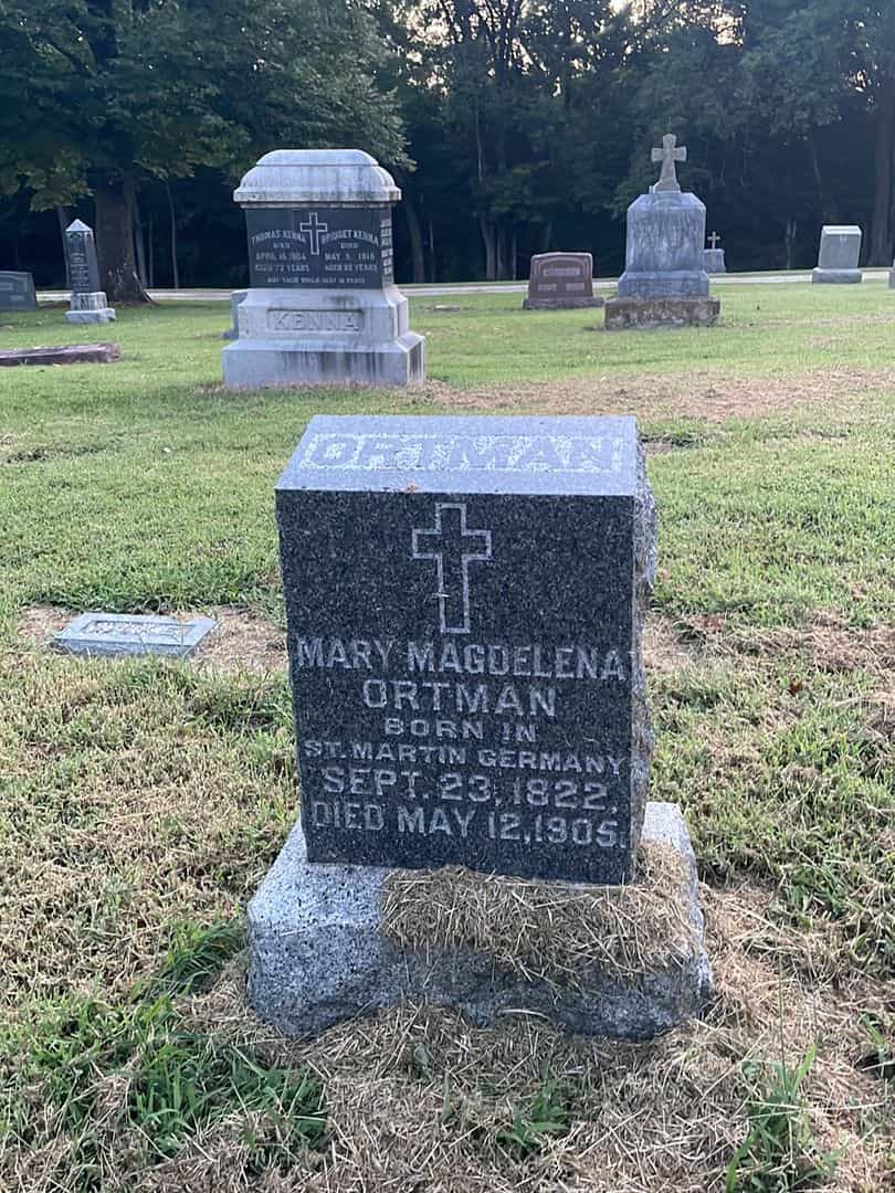Mary Magdelena Ortman's grave. Photo 1