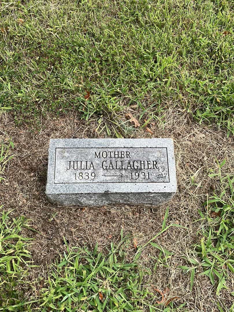 Julia Gallagher's grave. Photo 1