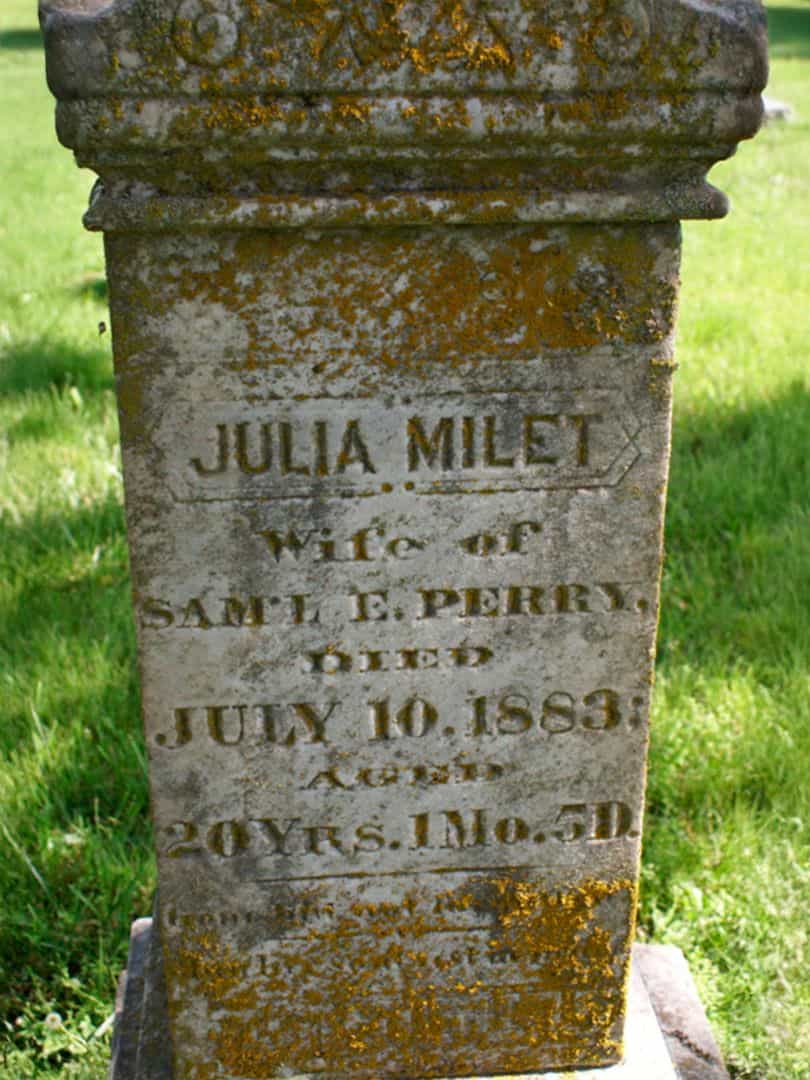 Julia Milett Perry's grave