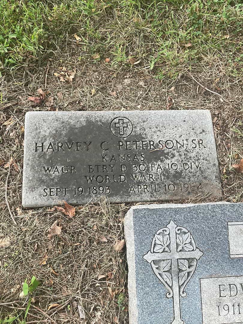 Harvey Carl Peterson Senior's grave. Photo 4