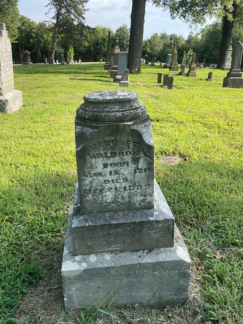 Margaret Waldron's grave. Photo 1