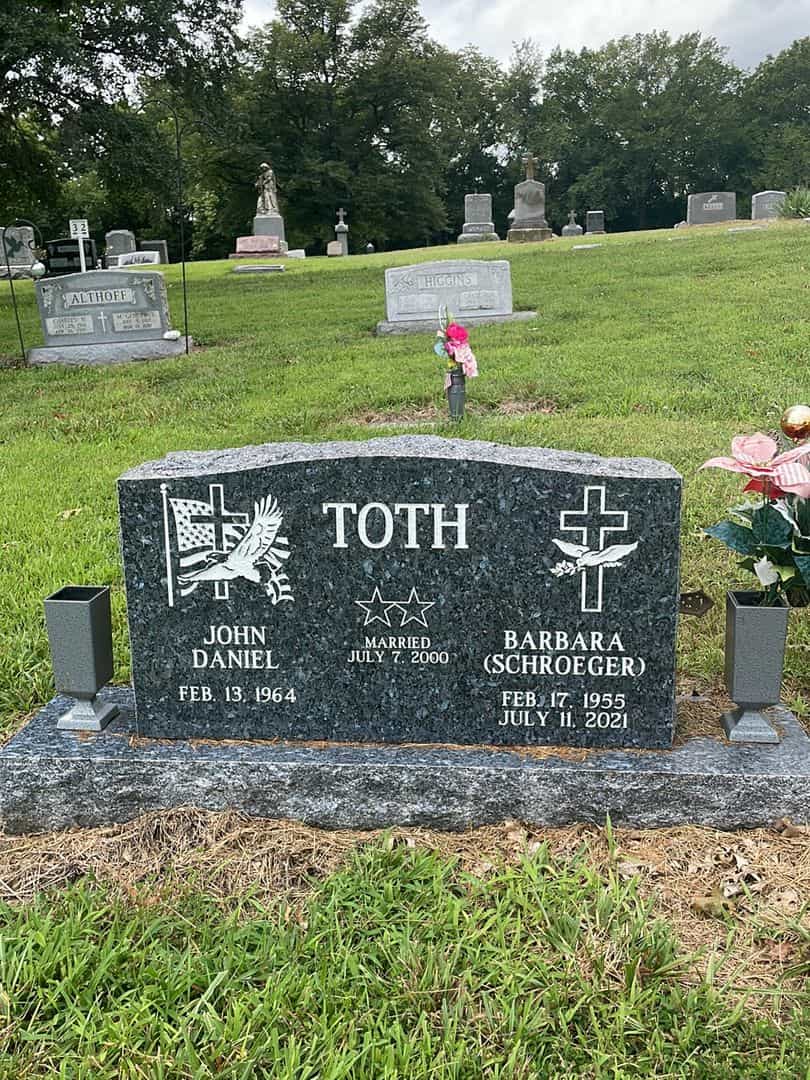 Barbara Schroeger Toth's grave. Photo 1