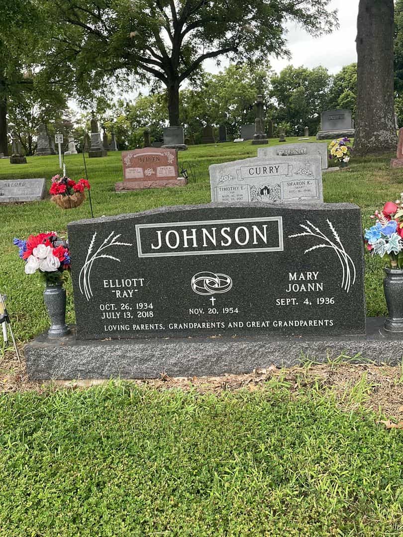Elliott "Ray" Johnson's grave. Photo 1
