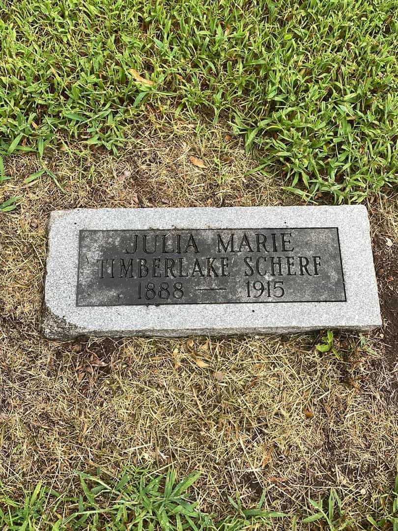 Julia Marie Timberlake Scherf's grave. Photo 1