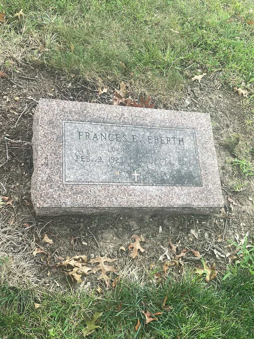 Frances Elizabeth Eberth's grave. Photo 1