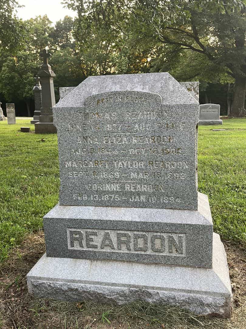Anna Eliza Reardon's grave. Photo 1