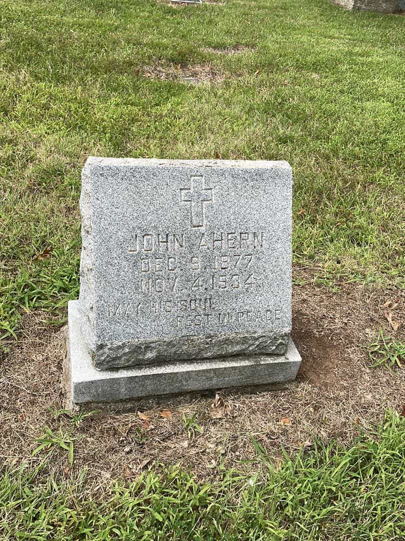 John Ahern's grave. Photo 1