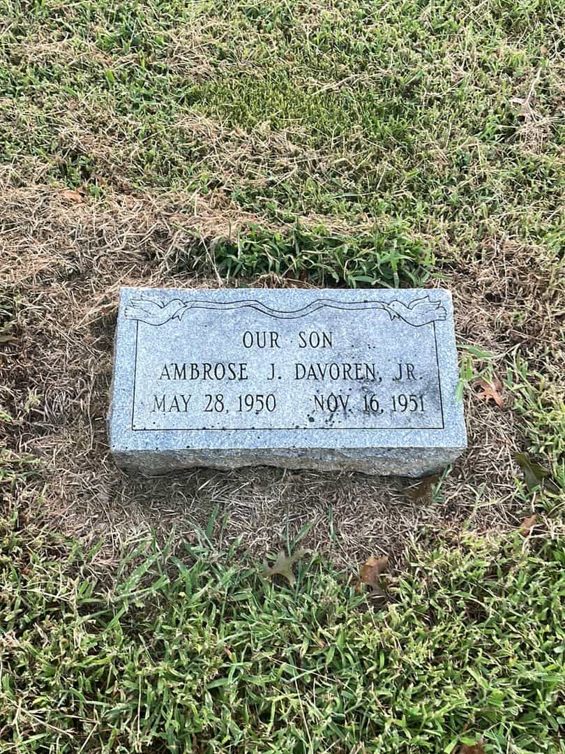 Ambrose J. Davoren Junior's grave. Photo 1