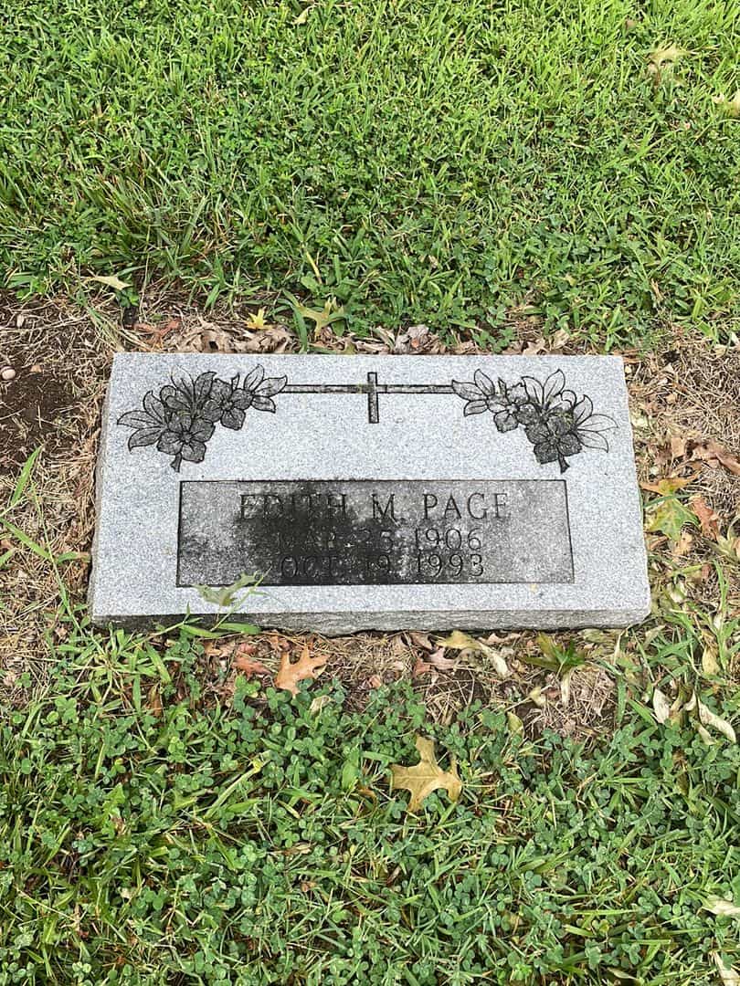 Edith M. Page's grave. Photo 1