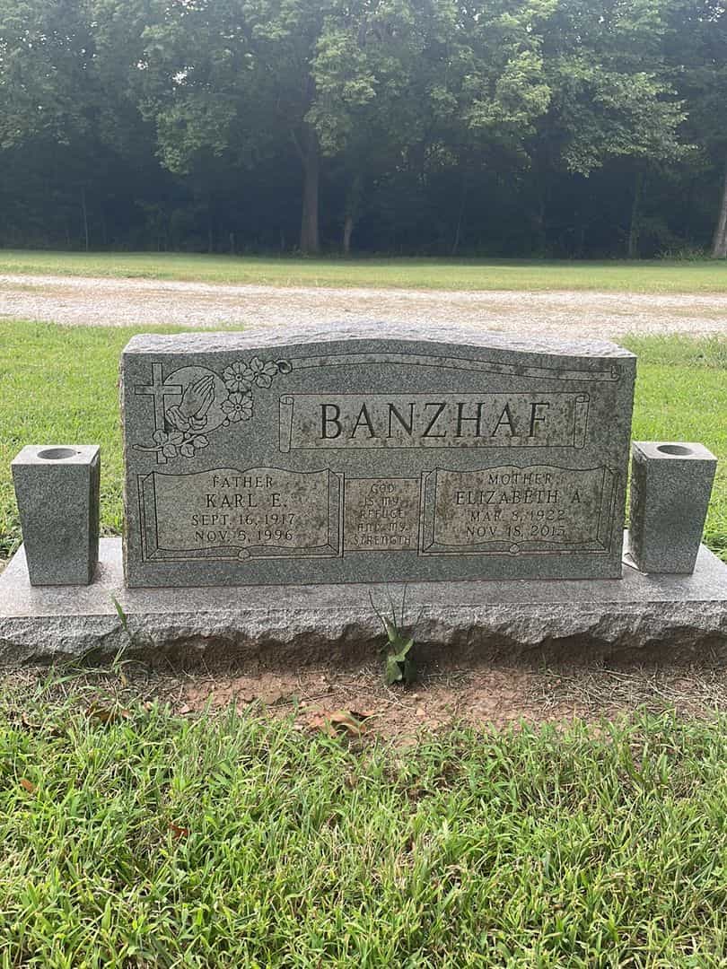 Elizabeth A. Banzhaf's grave. Photo 1