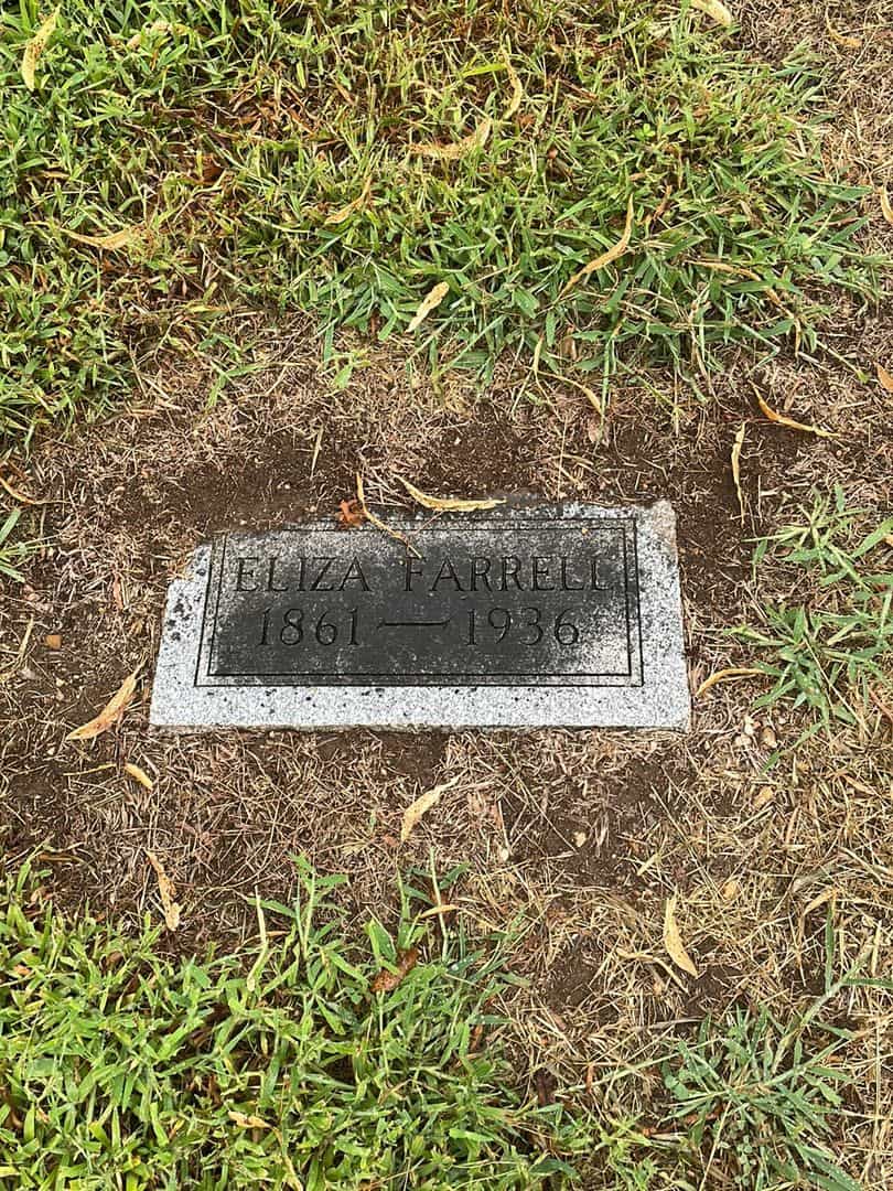 Eliza Farrell's grave. Photo 1
