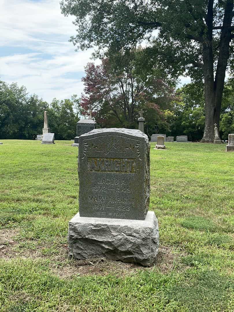 Jacob A. Akright's grave. Photo 2