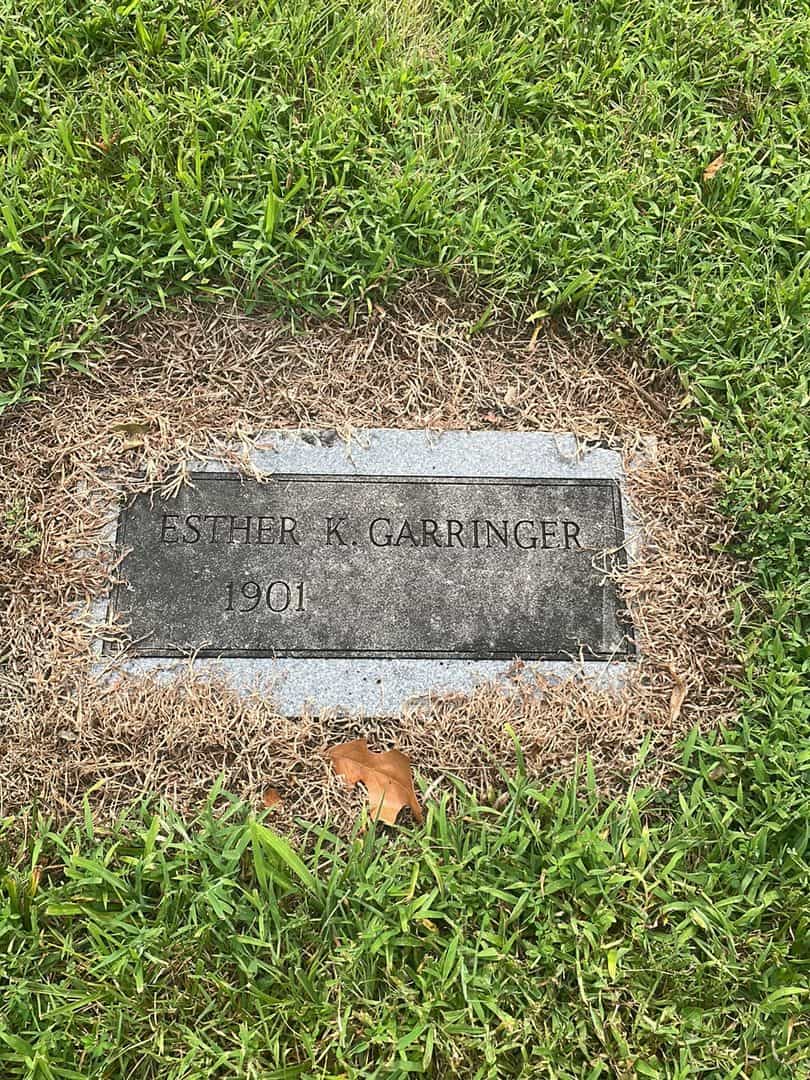 Esther Marie K. Garringer's grave. Photo 1